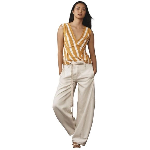 Anthropologie Maeve Sleeveless V-Neck Corset Blouse Tank Top size small - Picture 4 of 7